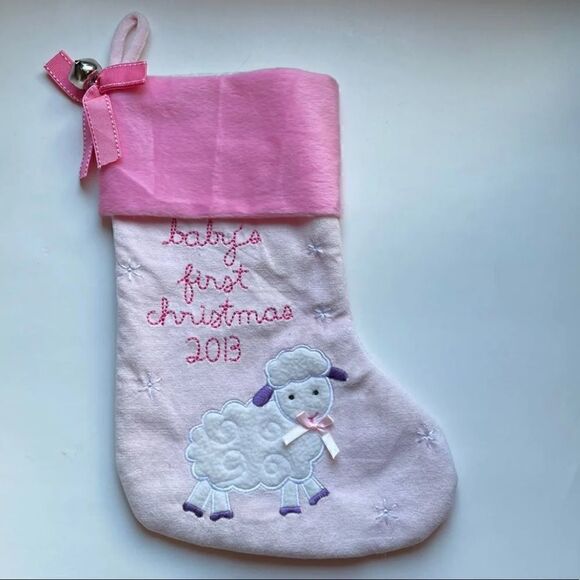 St. Nicholas Square Other - Pink My First Chridtmas Stocking 2013